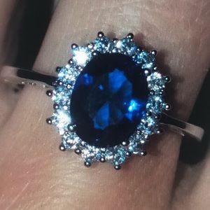 Kate Middleton Natural Brazilian Sapphire Ring
